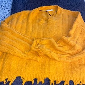 Gold crop Sweater